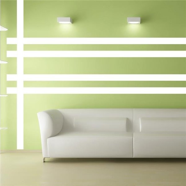 Borders Unlimited Borders Unlimited 30015 White Simple Stripes 30015